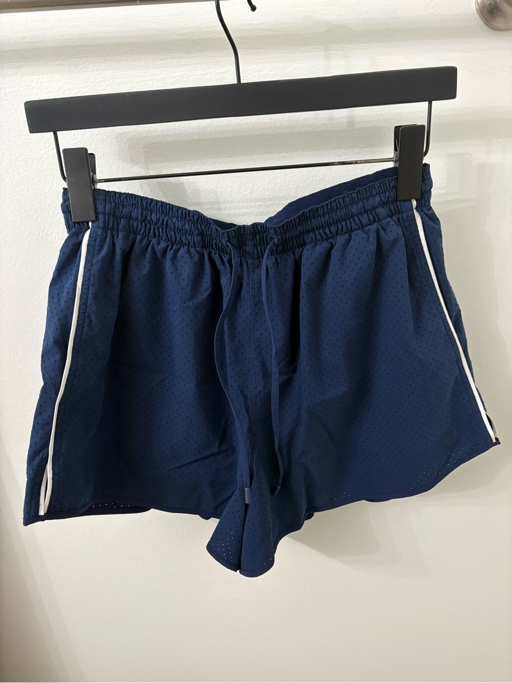 lululemon athletica Navy Shorts with White Side Trim